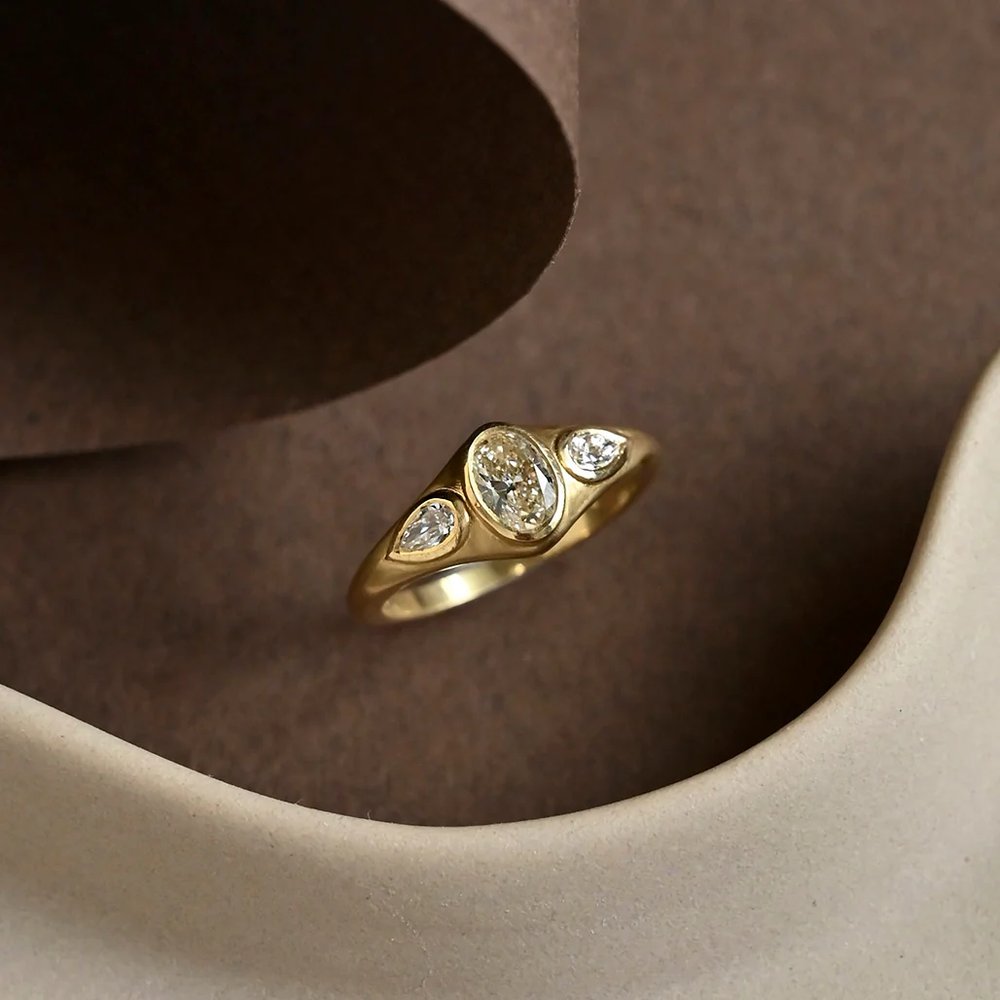 Shanti Champagne Oval Diamond Ring