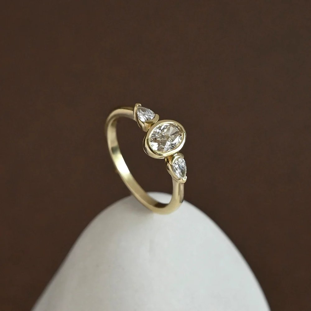 Khadra Oval Champagne Ring