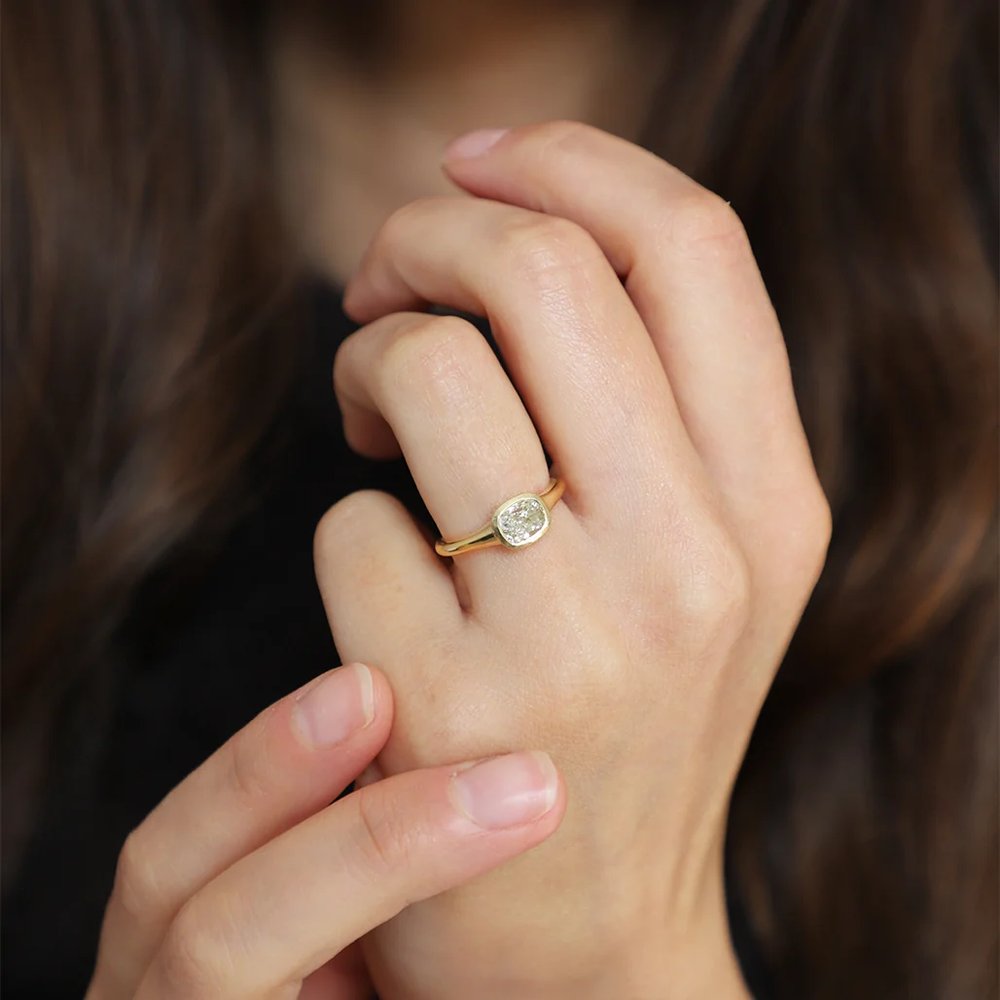 Priya East West Solitaire Ring