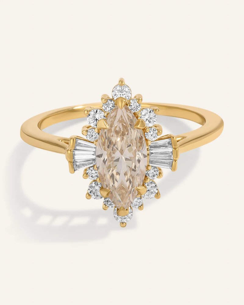 Large Champagne Astro Ring