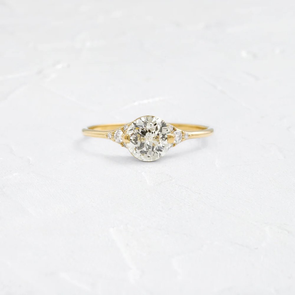 Lady's Slipper Ring, 1.16ct. Natural Champagne Diamond